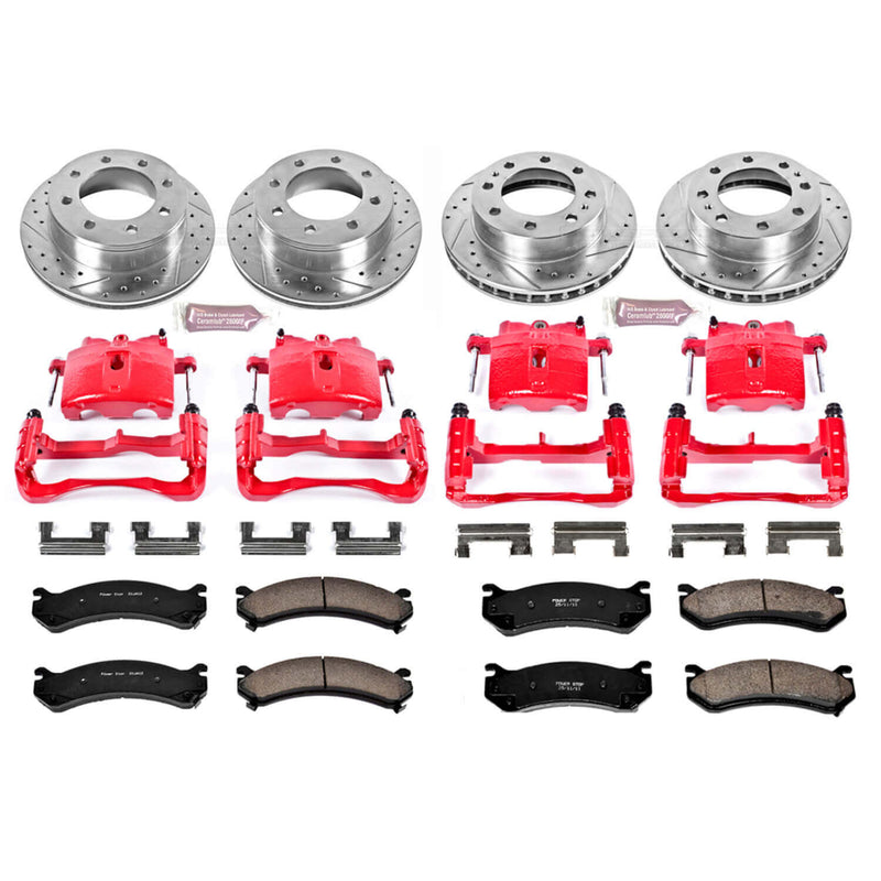 Power Stop KC2027 Z23 Evolution Sport Performance 1-Click Brake Kit With Calipers (Front And Rear) - For Vehicle Without 2 in. Body Lift for 1999-2013 Chevrolet Avalanche 2500 product image