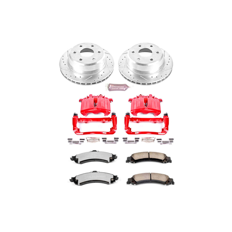 Power Stop KC2046-36 Z36 Extreme Performance Truck And Tow 1-Click Brake Kit With Calipers (Rear) for 2000-2007 Cadillac Escalade product image
