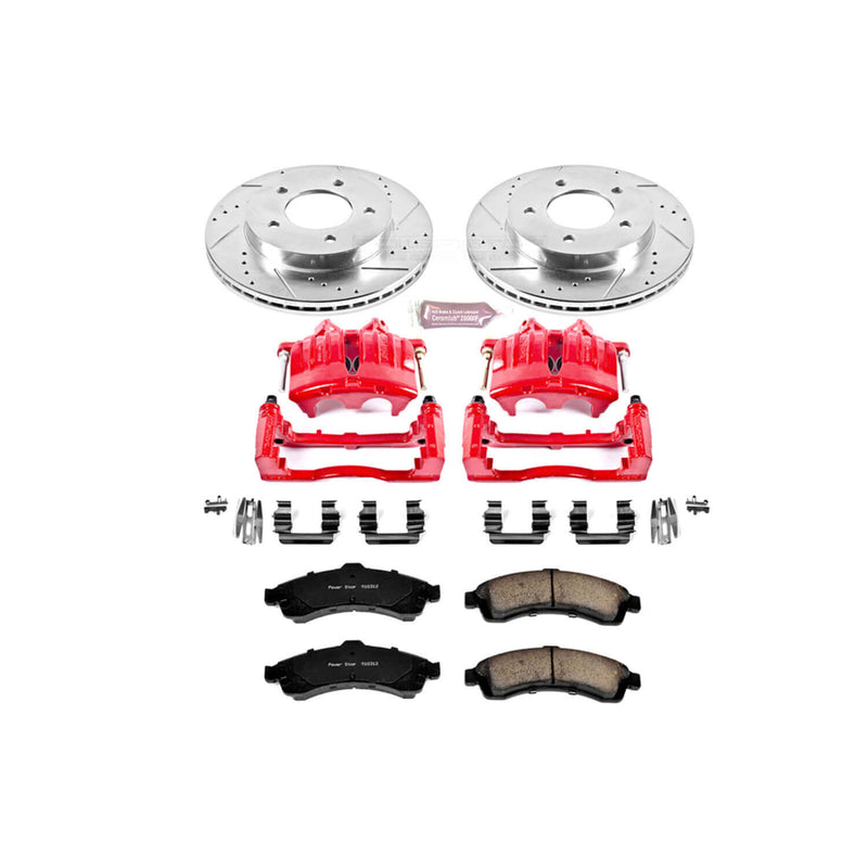 Power Stop KC2057 - Z23 Evolution Sport Performance 1-Click Brake Kit With Calipers (Front) vehicle fitment brake part