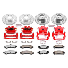 Power Stop KC2058-36 - Z36 Extreme Performance Truck And Tow 1-Click Brake Kit With Calipers (Front And Rear) vehicle fitment brake part