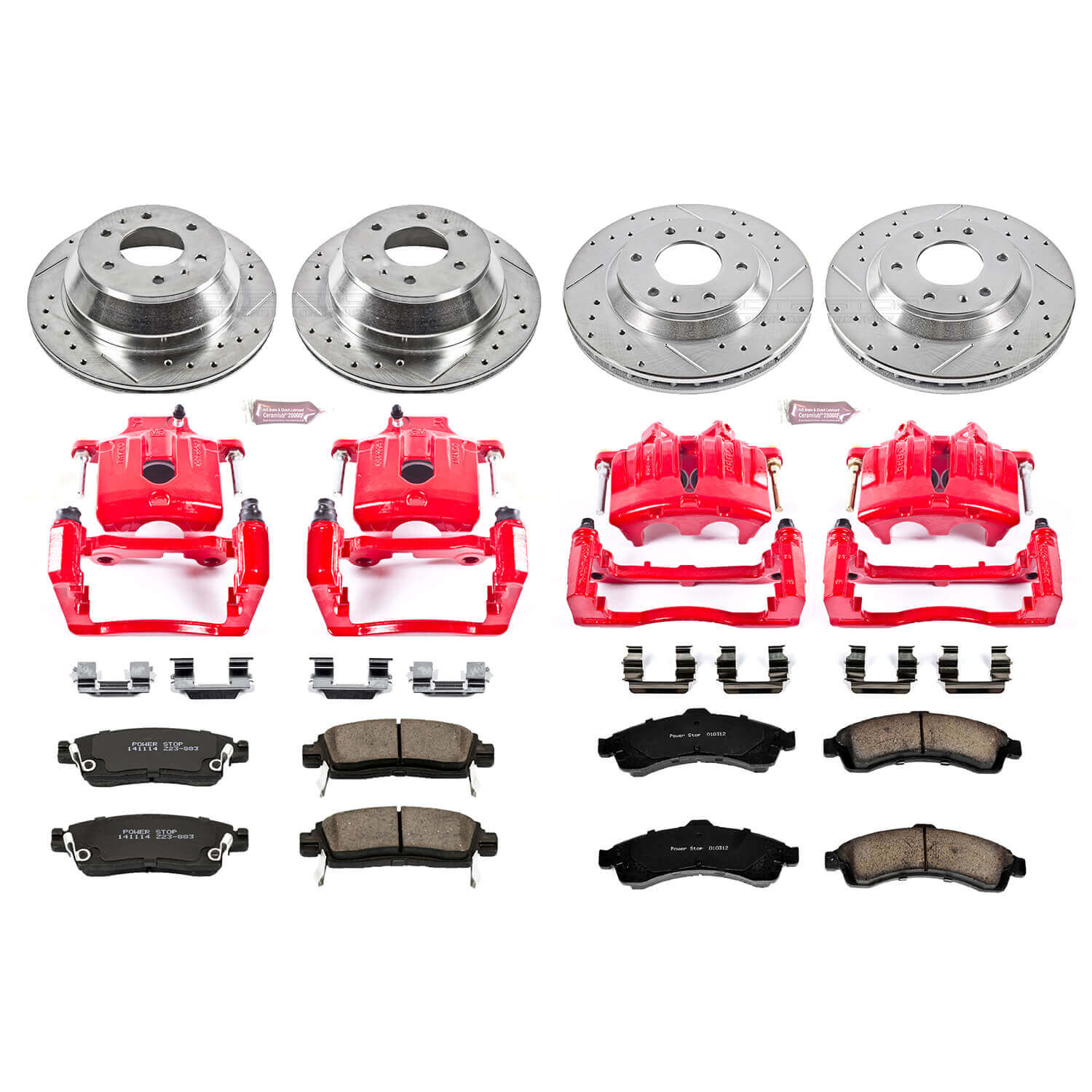 Power Stop KC2058 Z23 Evolution Sport Performance 1-Click Brake Kit With Calipers (Front And Rear) for 2002-2005 Buick Rainier product image