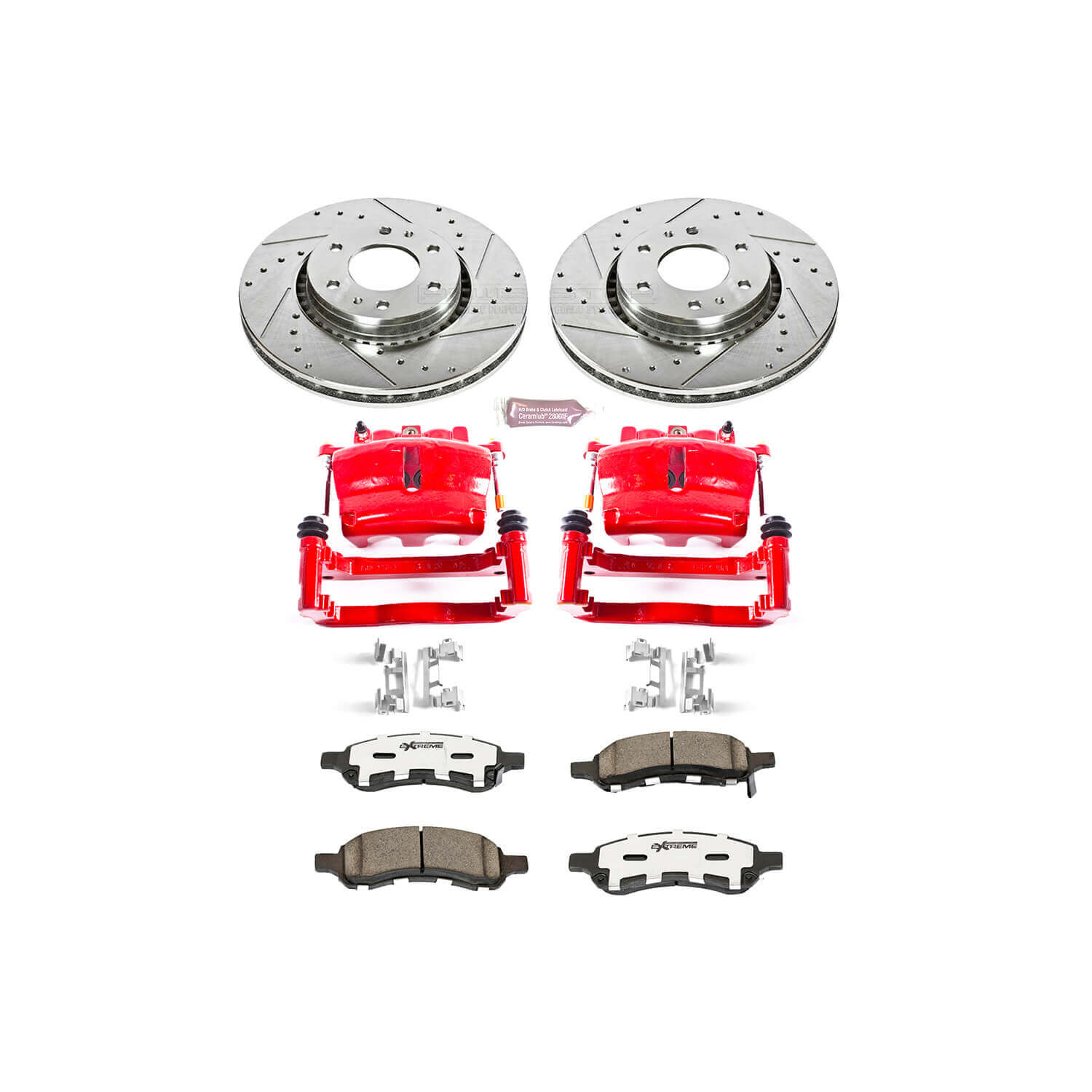 Power Stop KC2059-26 Z26 Extreme Street Warrior 1-Click Brake Kit With Calipers (Front) for 2006-2009 Buick Rainier product image