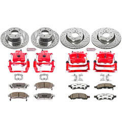 Power Stop KC2060-26 - Z26 Extreme Street Warrior 1-Click Brake Kit With Calipers (Front And Rear) vehicle fitment brake part