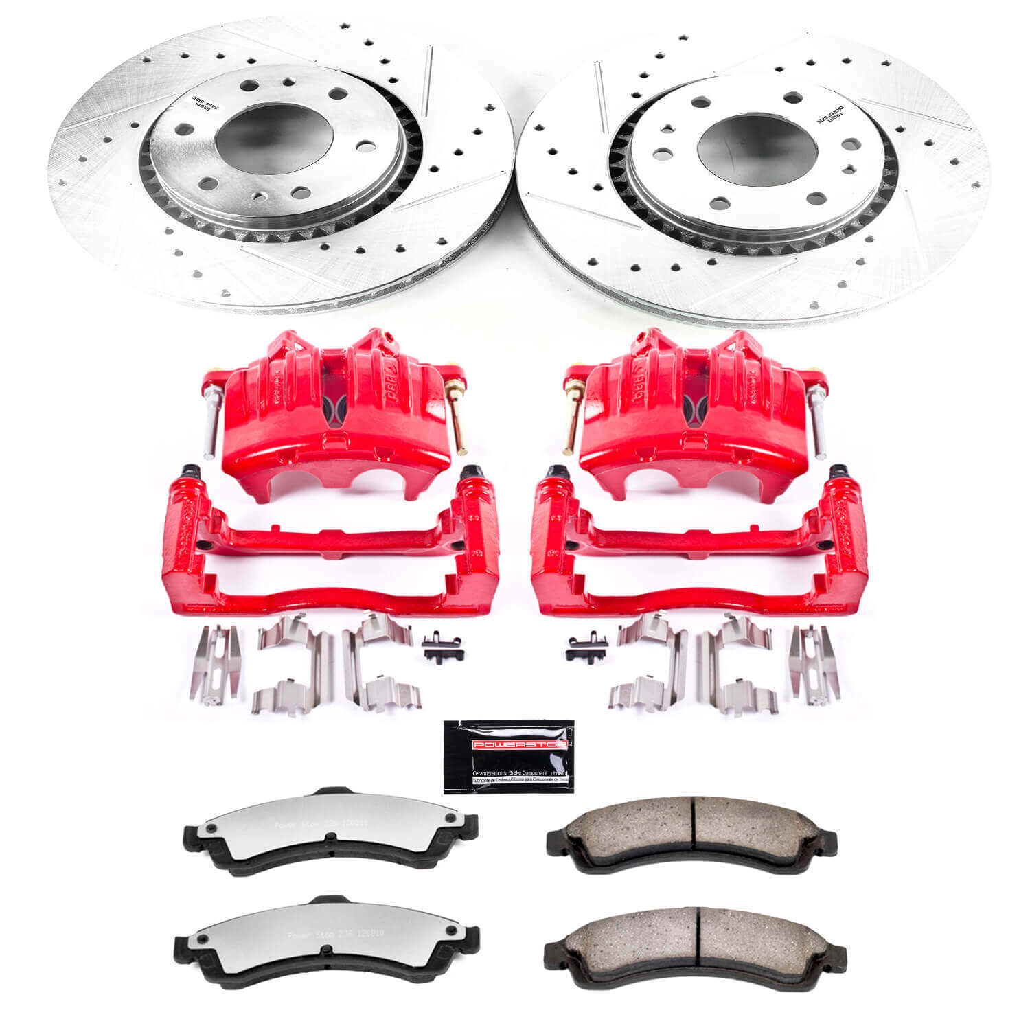 Power Stop KC2061A 36 - Z36 Extreme Performance Truck And Tow 1-Click Front Brake Kit With Calipers for 2005 Saab 9-7X product image