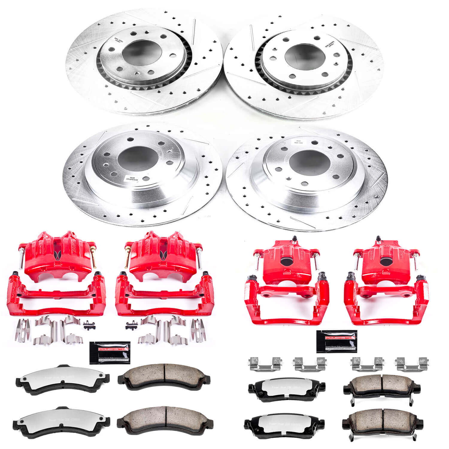 Power Stop KC2062A 36 - Z36 Extreme Performance Truck And Tow 1-Click Front And Rear Brake Kit With Calipers for 2005 Saab 9-7X product image