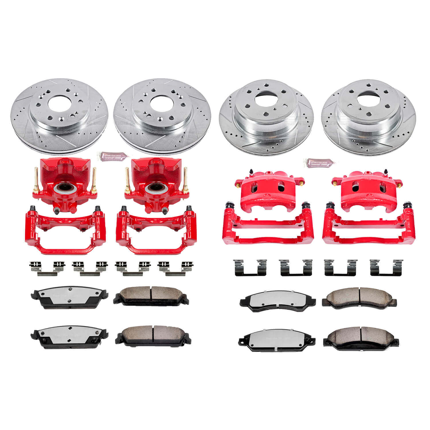 Power Stop KC2068-36 Z36 Extreme Performance Truck And Tow 1-Click Brake Kit With Calipers (Front And Rear) for 2007-2008 Cadillac Escalade product image