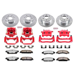 Power Stop KC2068-36 Z36 Extreme Performance Truck And Tow 1-Click Brake Kit With Calipers (Front And Rear) for 2007-2008 Cadillac Escalade product image