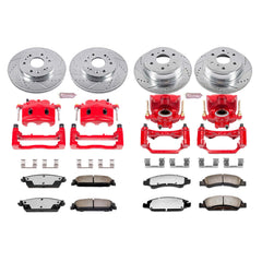 Power Stop KC2070-36 - Z36 Extreme Performance Truck And Tow 1-Click Brake Kit With Calipers (Front And Rear) vehicle fitment brake part