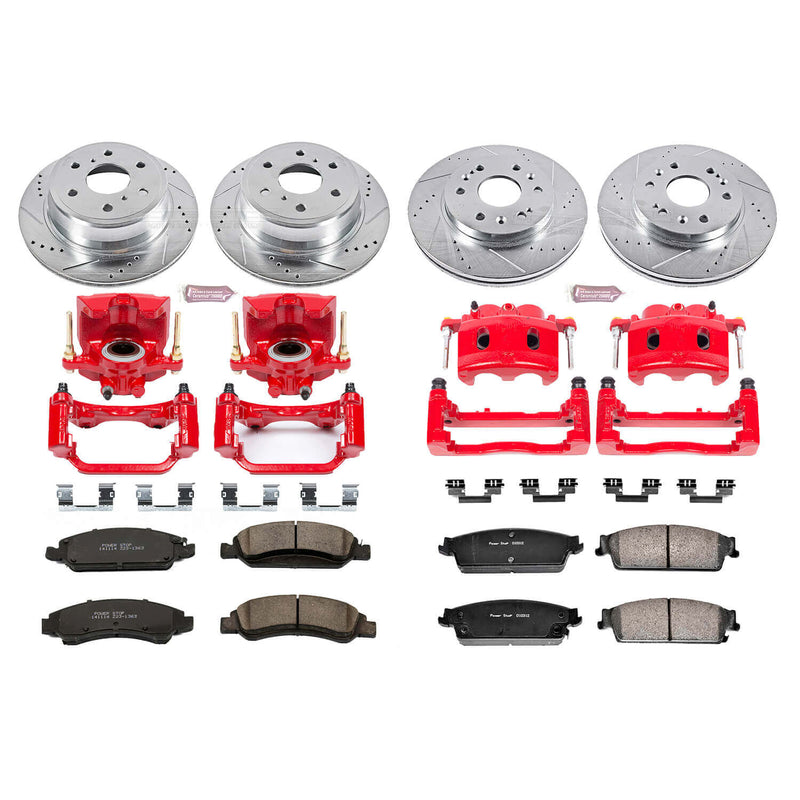 Power Stop KC2070 Z23 Evolution Sport Performance 1-Click Brake Kit With Calipers (Front And Rear) for 2007-2014 Cadillac Escalade product image