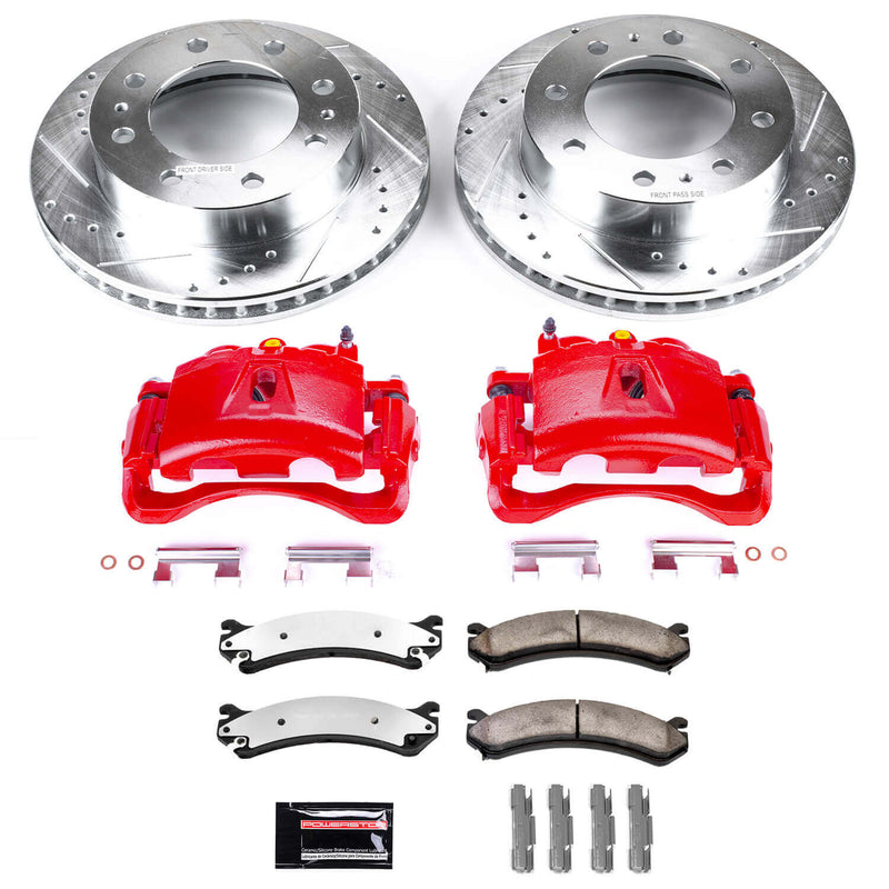 Power Stop KC2071A-36 Z36 Extreme Performance Truck And Tow 1-Click Front Brake Kit With Calipers for 2003-2020 Chevrolet Express 3500 product image