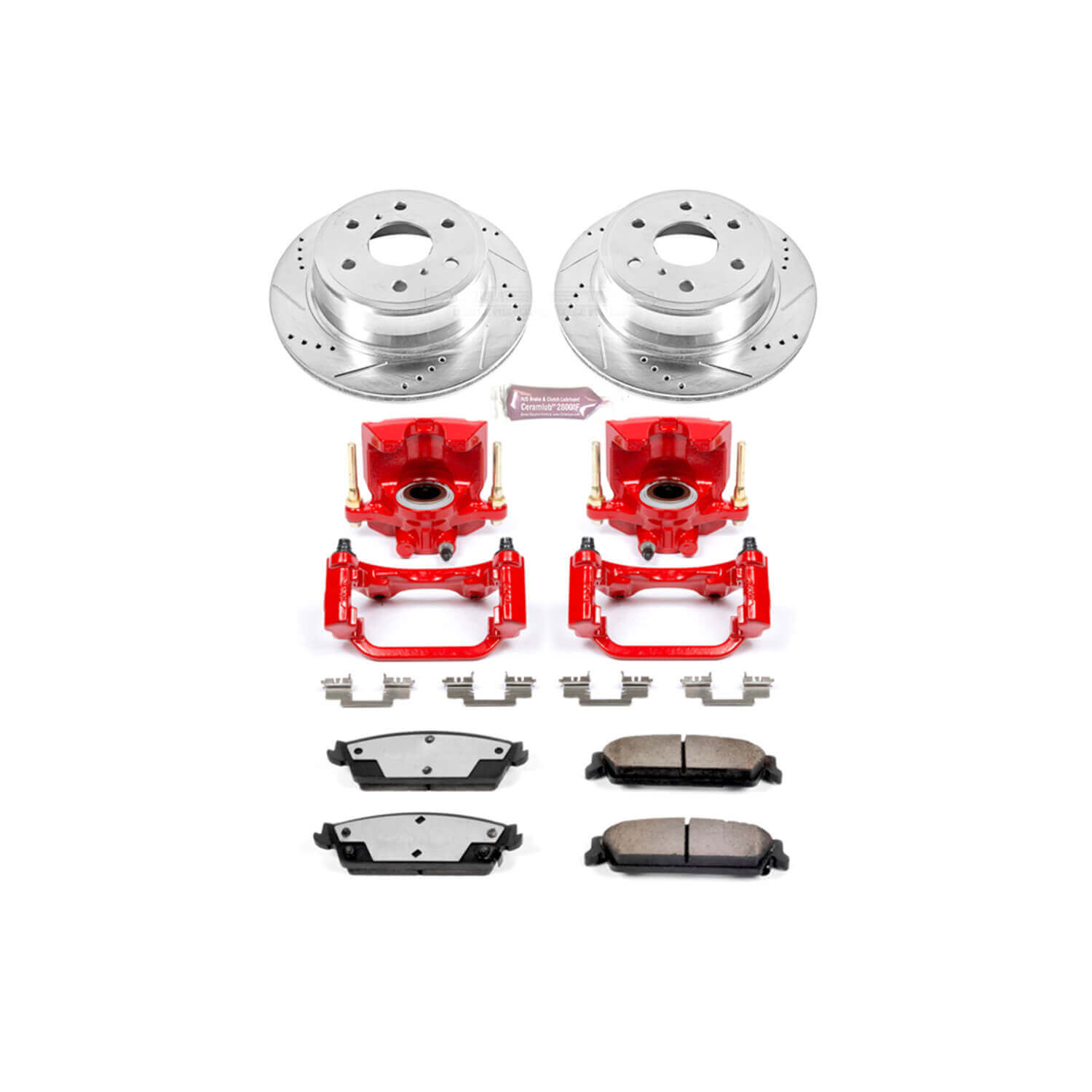 Power Stop KC2083-36 Z36 Extreme Performance Truck And Tow 1-Click Brake Kit With Calipers (Rear) for 2007-2014 Cadillac Escalade product image