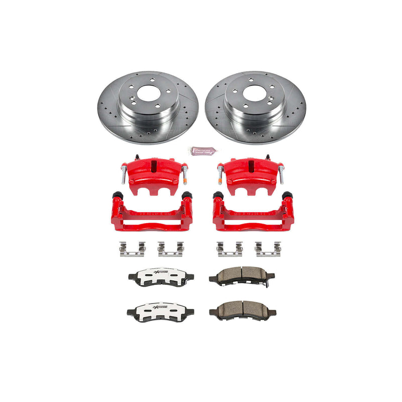 Power Stop KC2084B-26 Z26 Extreme Street Warrior 1-Click Brake Kit With Calipers (Front) for 2006-2009 Buick Rainier product image
