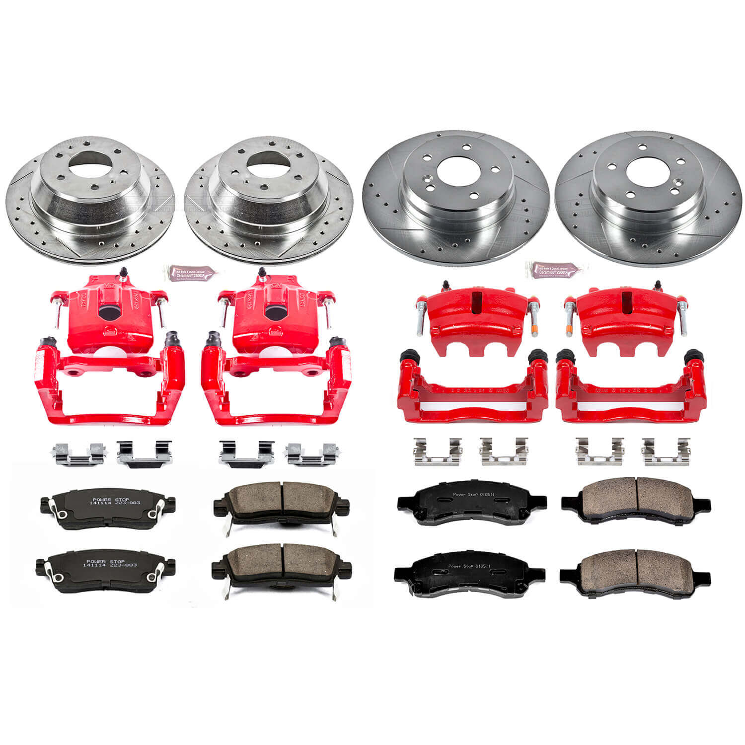 Power Stop KC2085B Z23 Evolution Sport Performance 1-Click Brake Kit With Calipers (Front And Rear) for 2006-2009 Buick Rainier product image