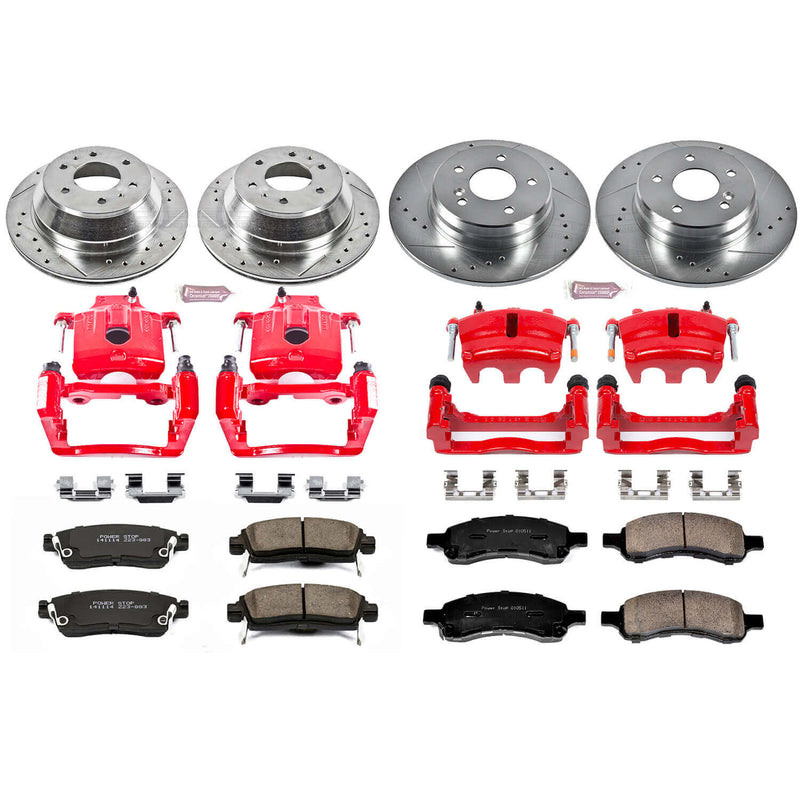 Power Stop KC2085B Z23 Evolution Sport Performance 1-Click Brake Kit With Calipers (Front And Rear) for 2006-2009 Buick Rainier product image