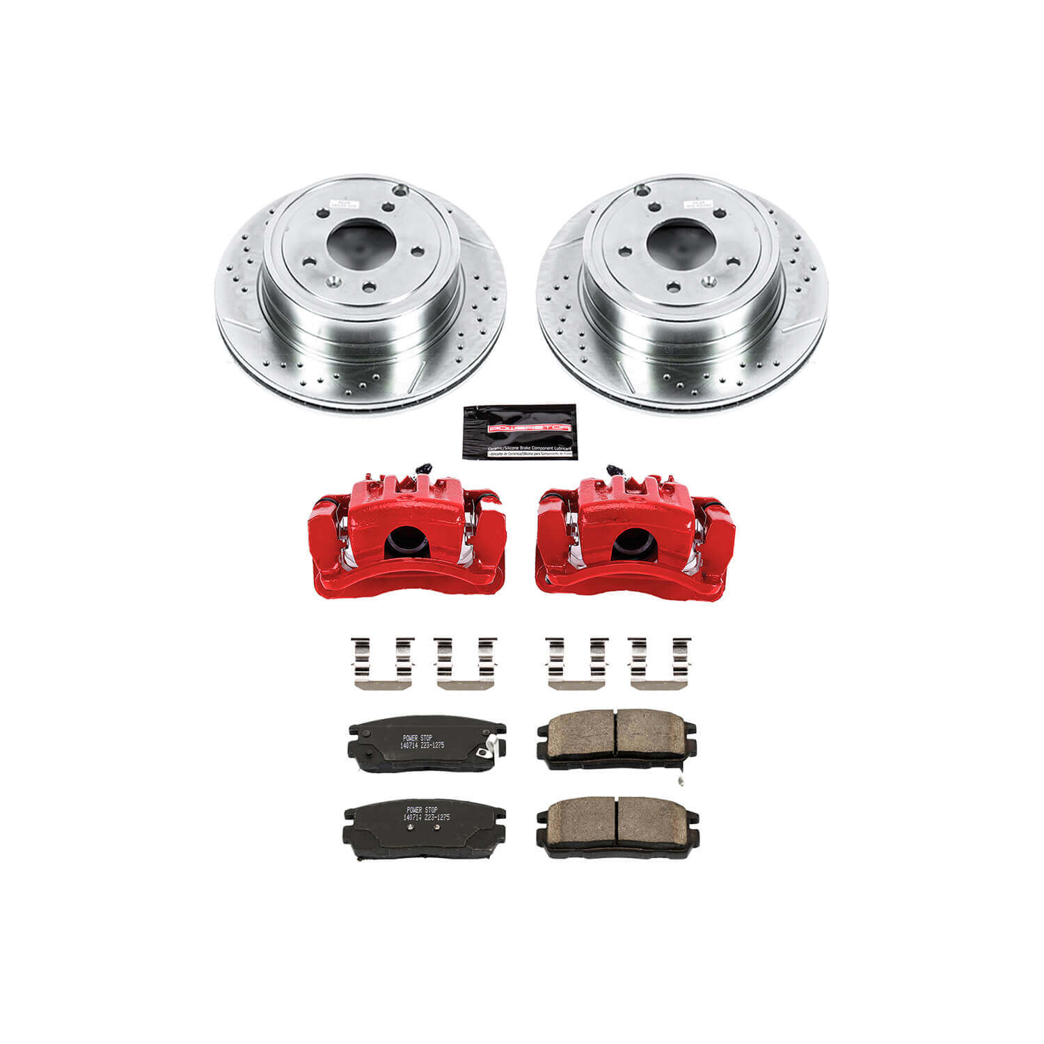 Power Stop KC2092 Z23 Evolution Sport Performance 1-Click Drilled And Slotted Rear Brake Kit With Calipers for 2007-2015 Chevrolet Captiva Sport product image