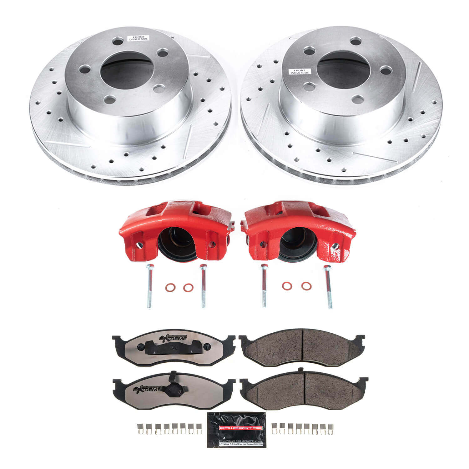 Power Stop KC2119-36 Z36 Extreme Performance Truck And Tow 1-Click Brake Kit With Calipers (Front) for 1990-1999 Jeep Cherokee 4 product image