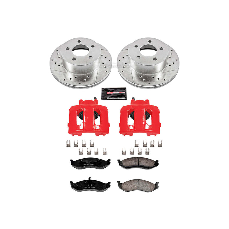Power Stop KC2119 Z23 Evolution Sport Performance 1-Click Brake Kit With Calipers (Front) for 1990-1999 Jeep Cherokee 4 product image
