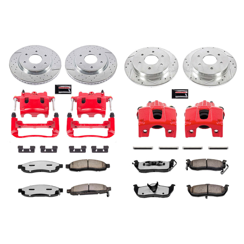 Power Stop KC212-36 Z36 Extreme Performance Truck And Tow 1-Click Brake Kit With Calipers (Front And Rear) for 2005-2007 INFINITI QX56 product image