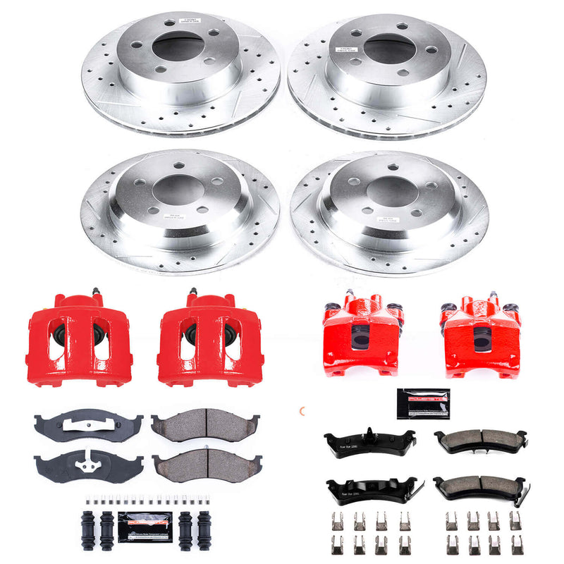 Power Stop KC2121 Z23 Evolution Sport Performance Pad And Rotor Kit With Calipers for 1995-1998 Jeep Grand Cherokee product image