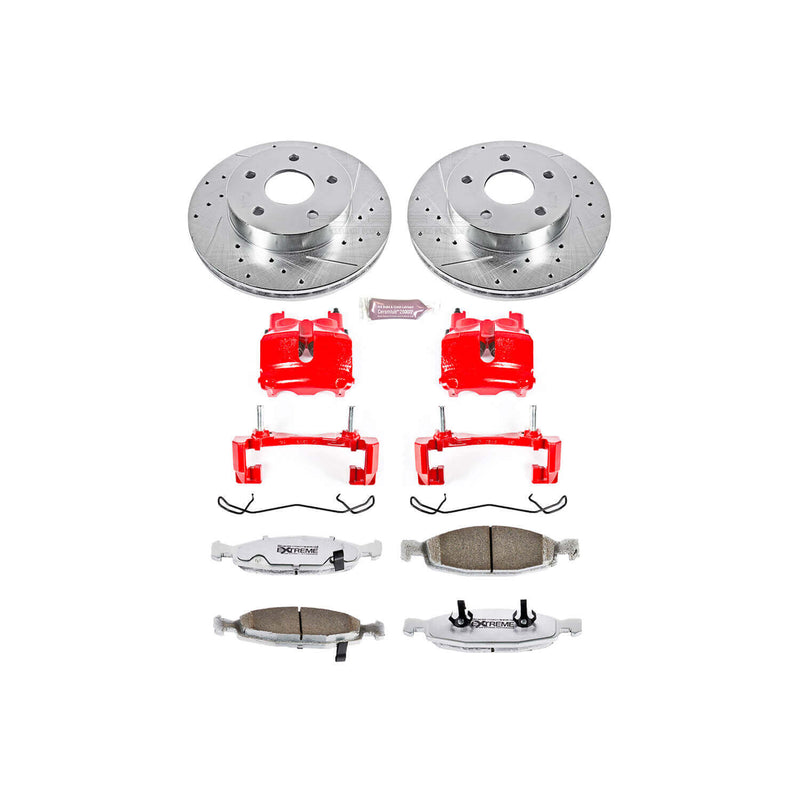 Power Stop KC2147-26 Z26 Extreme Street Warrior 1-Click Brake Kit With Calipers (Front) for 1999-2002 Jeep Grand Cherokee product image