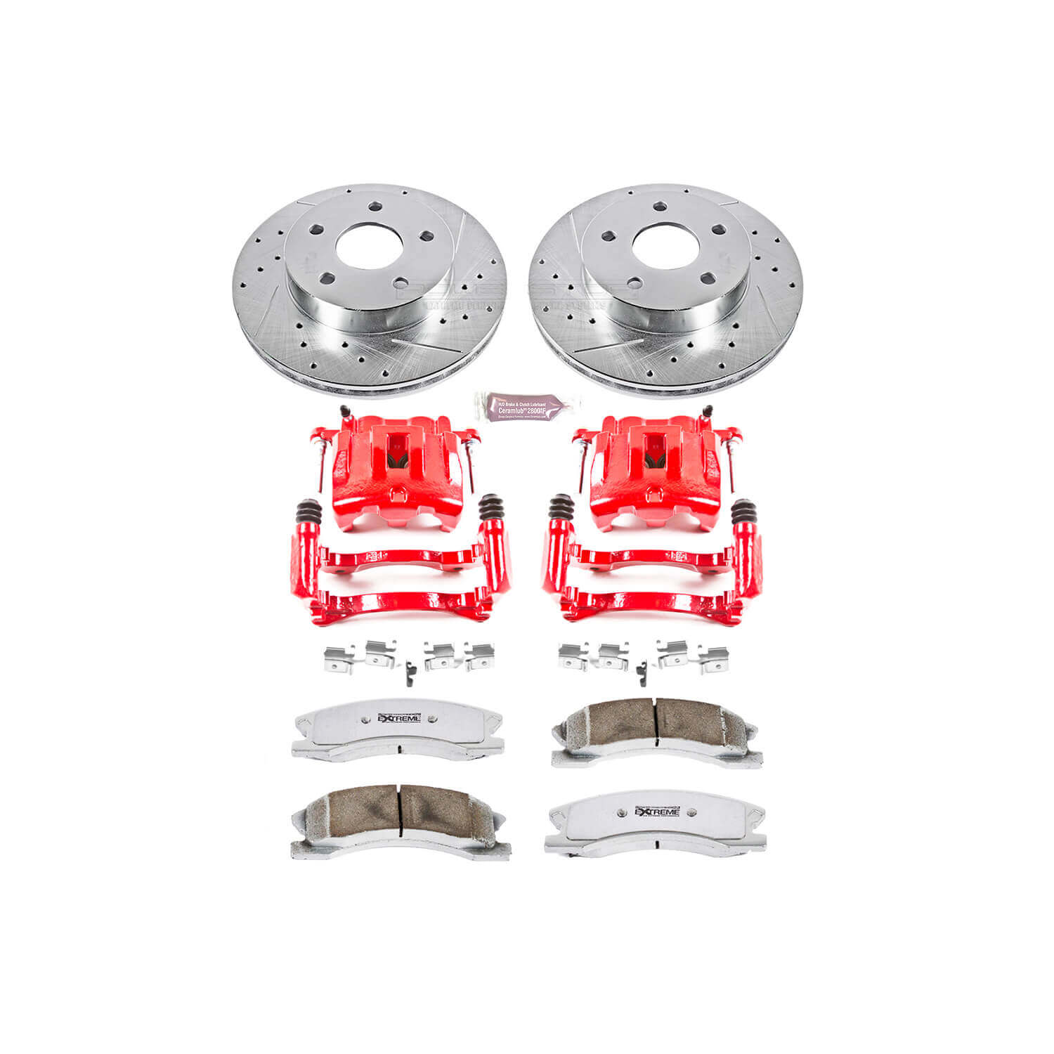 Power Stop KC2149-26 Z26 Extreme Street Warrior 1-Click Brake Kit With Calipers (Front) for 1999-2004 Jeep Grand Cherokee product image