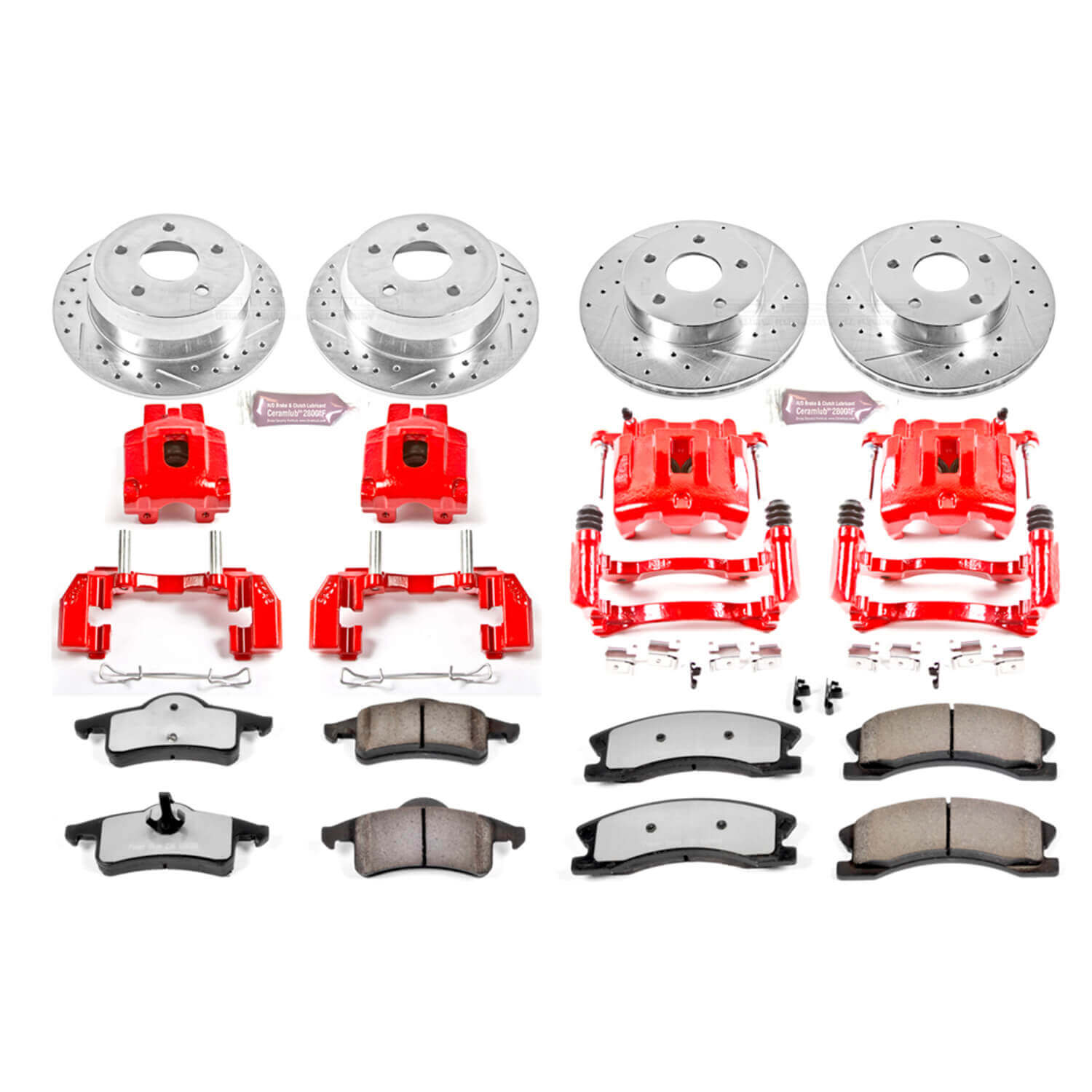 Power Stop KC2150-36 Z36 Extreme Performance Truck And Tow 1-Click Brake Kit With Calipers (Front And Rear) for 1999-2004 Jeep Grand Cherokee product image
