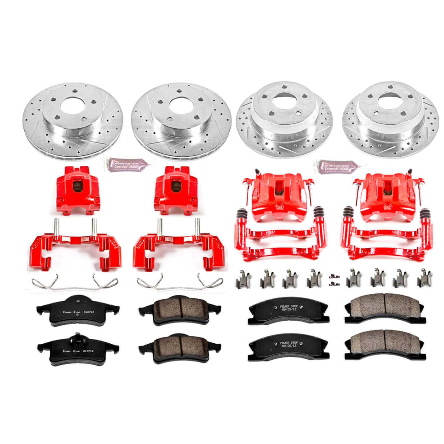 Power Stop KC2150 Z23 Evolution Sport Performance 1-Click Brake Kit With Calipers (Front And Rear) for 1999-2004 Jeep Grand Cherokee product image