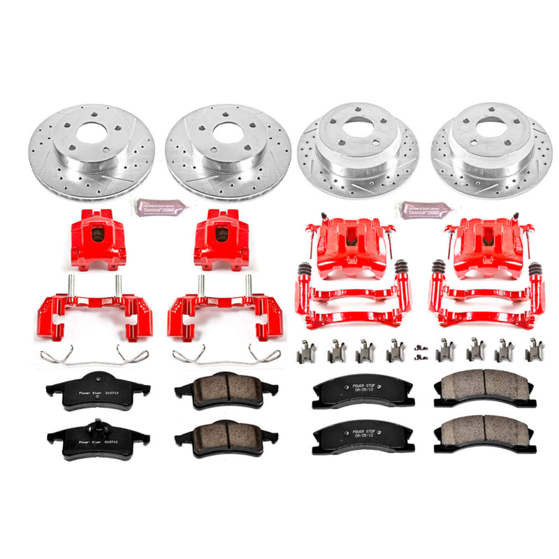 Power Stop KC2150 Z23 Evolution Sport Performance 1-Click Brake Kit With Calipers (Front And Rear) for 1999-2004 Jeep Grand Cherokee product image