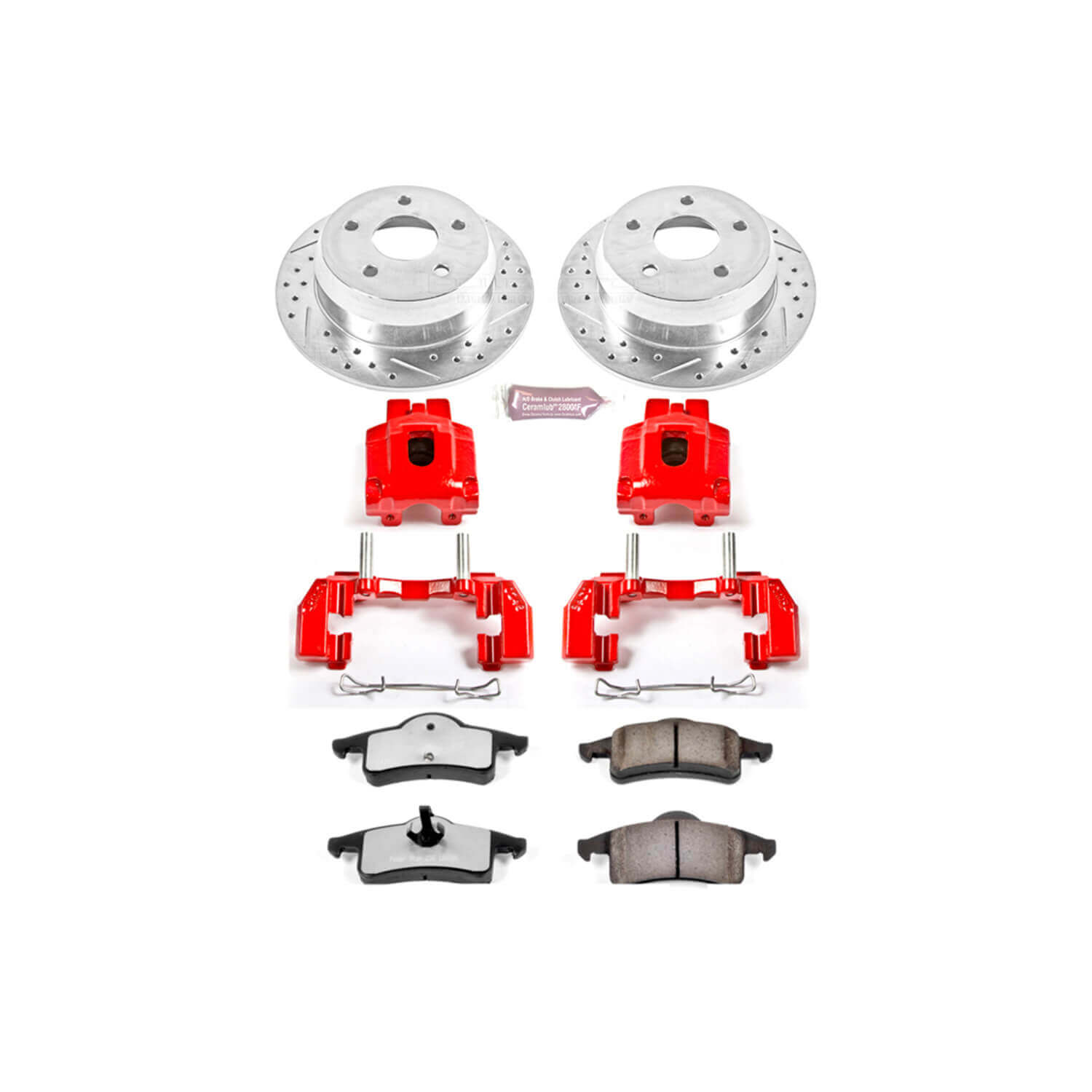 Power Stop KC2151-36 Z36 Extreme Performance Truck And Tow 1-Click Brake Kit With Calipers (Rear) for 1999-2004 Jeep Grand Cherokee product image