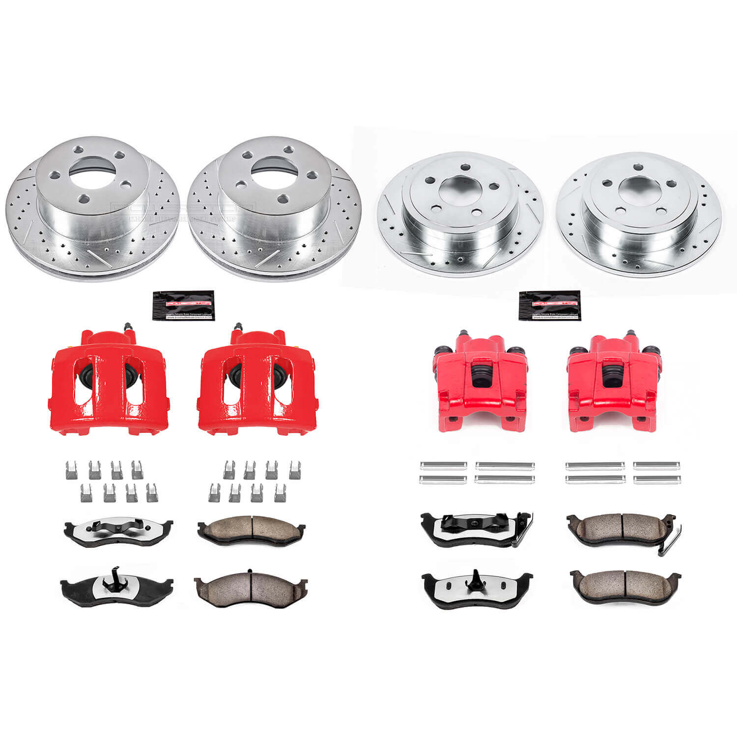 Power Stop KC2154-36 Z36 Extreme Performance Truck And Tow 1-Click Brake Kit With Calipers (Front And Rear) for 2003-2006 Jeep Wrangler product image