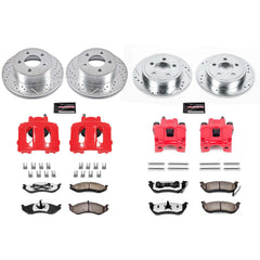 Power Stop KC2154-36 Z36 Extreme Performance Truck And Tow 1-Click Brake Kit With Calipers (Front And Rear) for 2003-2006 Jeep Wrangler product image