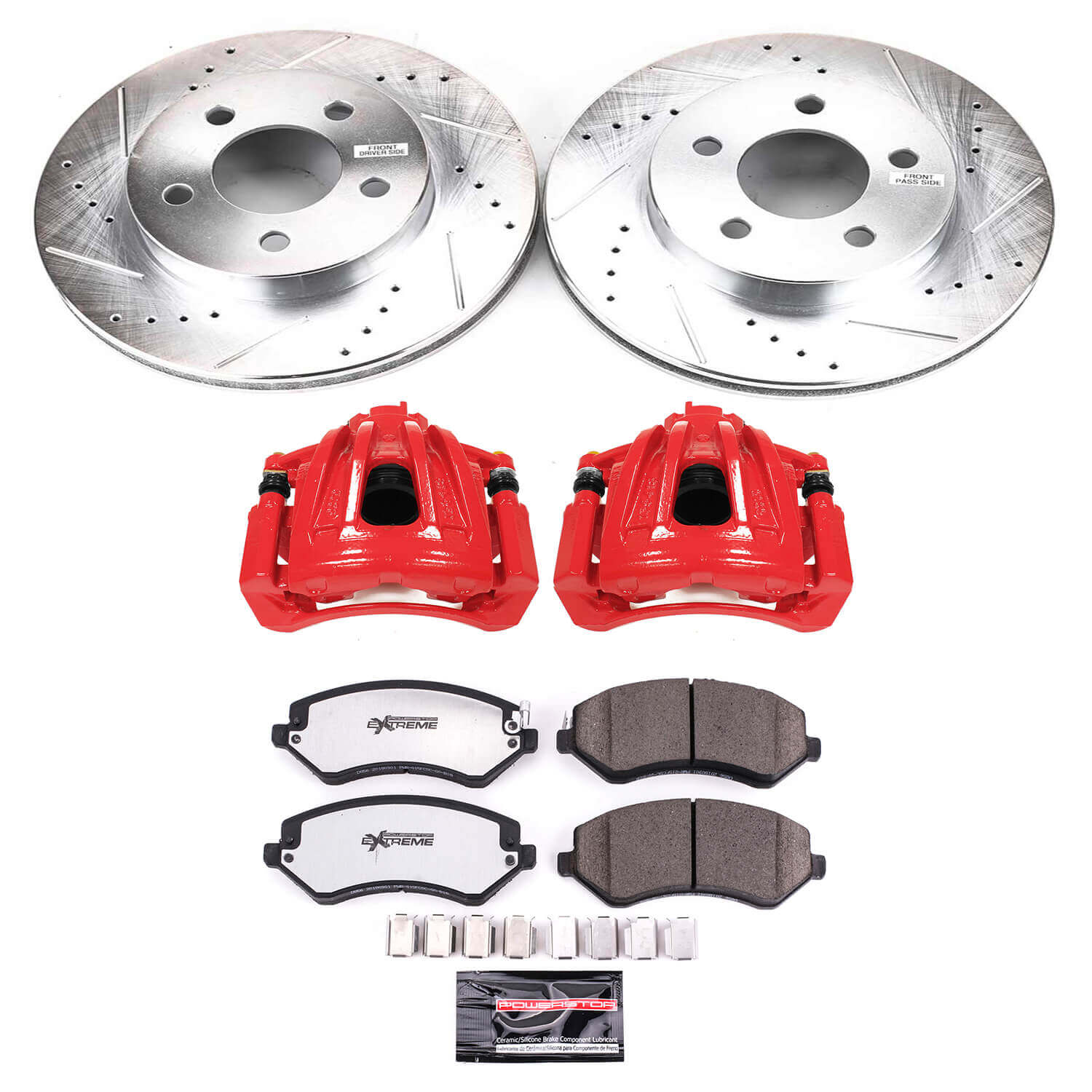 Power Stop KC2160-36 Z36 Extreme Performance Truck And Tow 1-Click Front Brake Kit With Calipers for 2002-2007 Jeep Liberty product image
