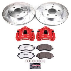 Power Stop KC2160-36 Z36 Extreme Performance Truck And Tow 1-Click Front Brake Kit With Calipers for 2002-2007 Jeep Liberty product image
