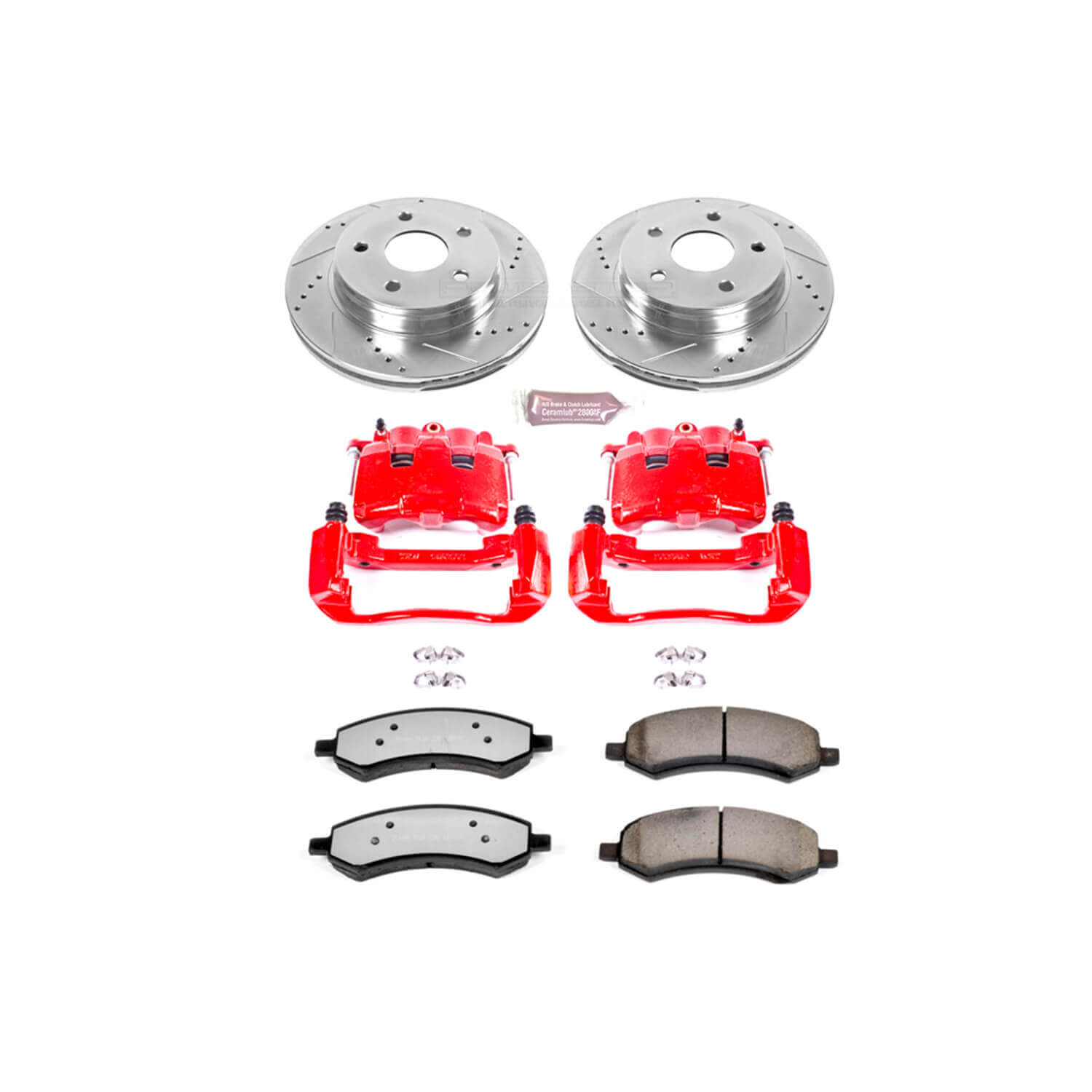 Power Stop KC2163-36 Z36 Extreme Performance Truck And Tow 1-Click Brake Kit With Calipers (Front) for 2006-2008 Dodge RAM 1500 Laramie product image