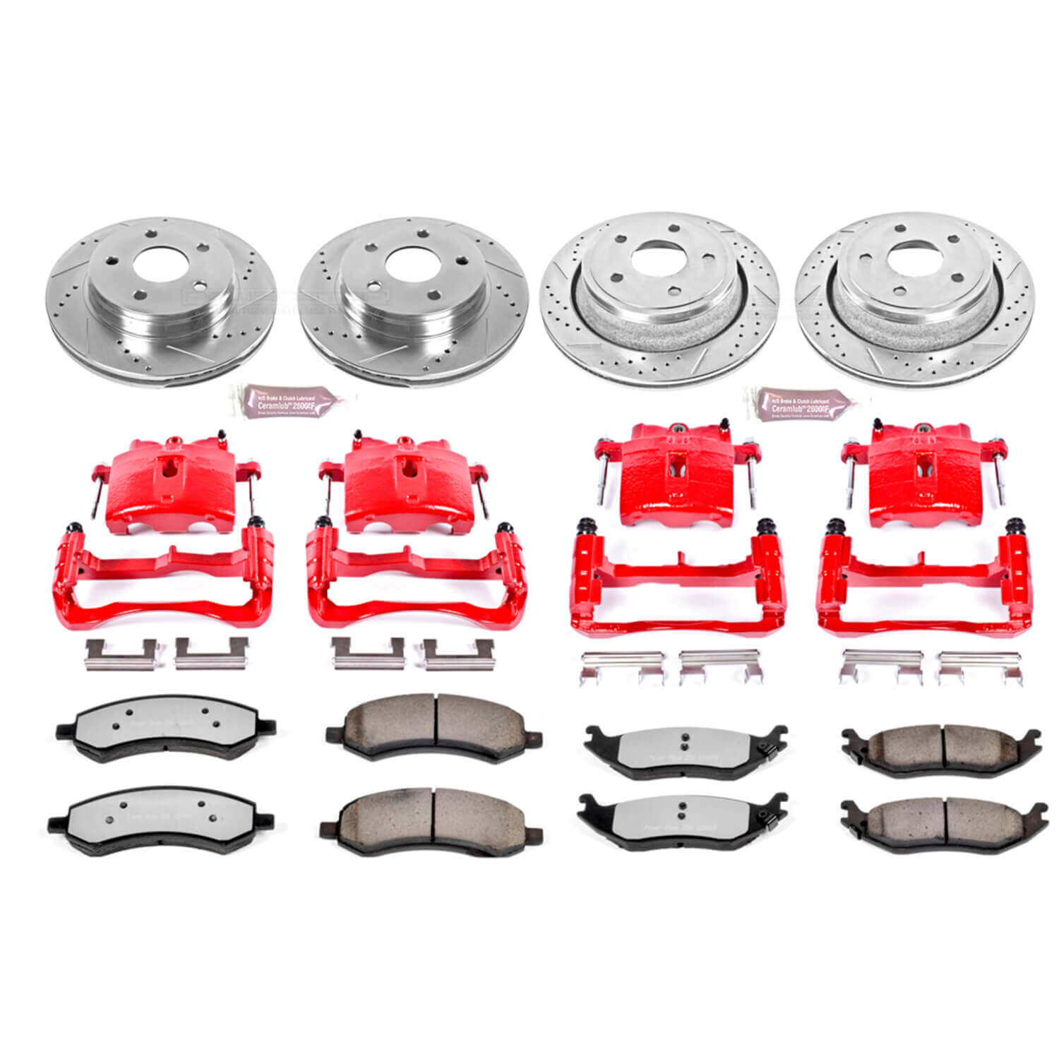 Power Stop KC2164-36 Z36 Extreme Performance Truck And Tow 1-Click Brake Kit With Calipers (Front And Rear) for 2006-2008 Dodge RAM 1500 Laramie product image