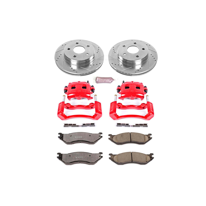 Power Stop KC2165-36 Z36 Extreme Performance Truck And Tow 1-Click Brake Kit With Calipers (Front) for 2002 Dodge RAM 1500 product image