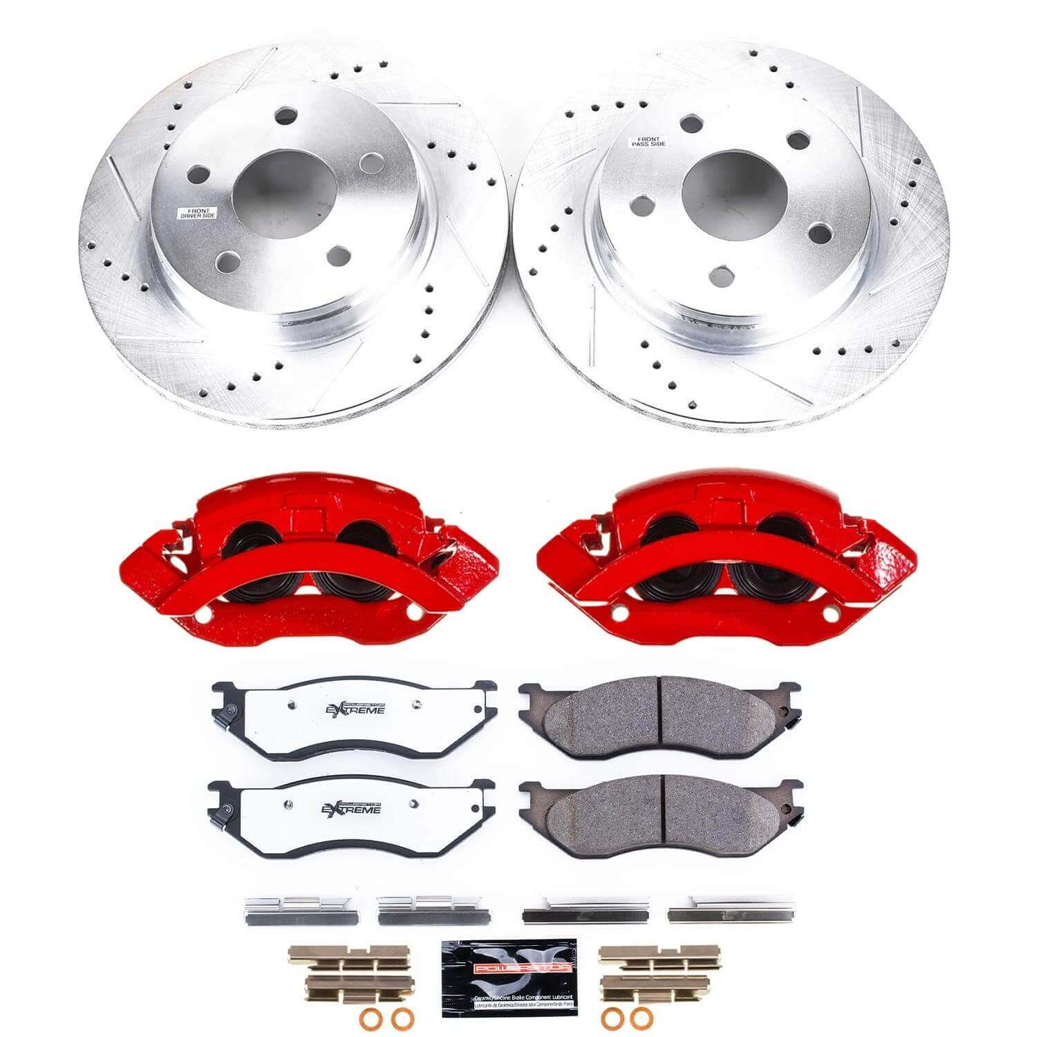 Power Stop KC2165A-36 - Front Z36 Extreme Performance Truck And Tow 1-Click Pad And Rotor Kit With Calipers vehicle fitment brake part