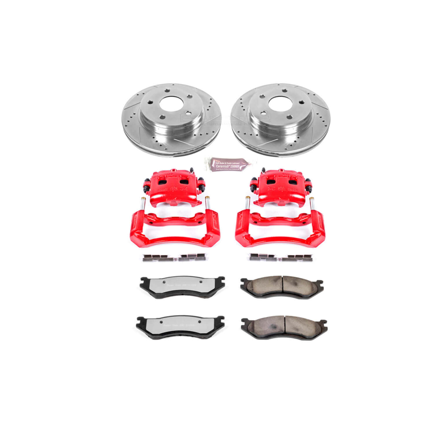 Power Stop KC2167-36 Z36 Extreme Performance Truck And Tow 1-Click Brake Kit With Calipers (Front) for 2003-2005 Dodge RAM 1500 product image