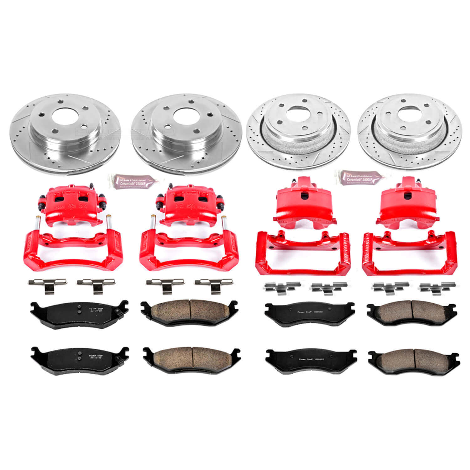 Power Stop KC2168 Z23 Evolution Sport Performance 1-Click Brake Kit With Calipers (Front And Rear) for 2003-2005 Dodge RAM 1500 product image