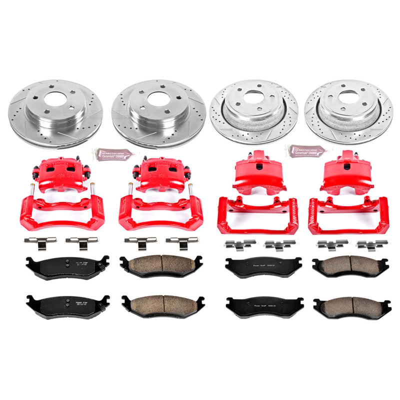 Power Stop KC2168 Z23 Evolution Sport Performance 1-Click Brake Kit With Calipers (Front And Rear) for 2003-2005 Dodge RAM 1500 product image