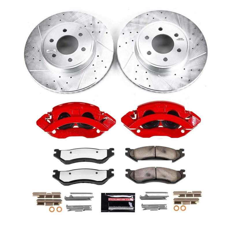 Power Stop KC2178-36 - Front Z36 Extreme Performance Truck And Tow 1-Click Pad And Rotor Kit With Calipers vehicle fitment brake part