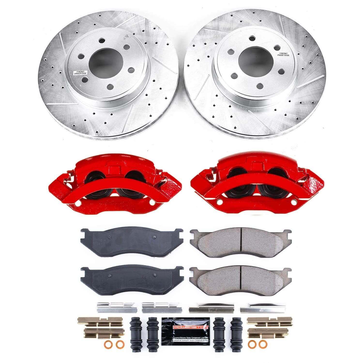 Power Stop KC2178 - Front Z23 Evolution Sport Performance 1-Click Pad And Rotor Kit With Calipers vehicle fitment brake part