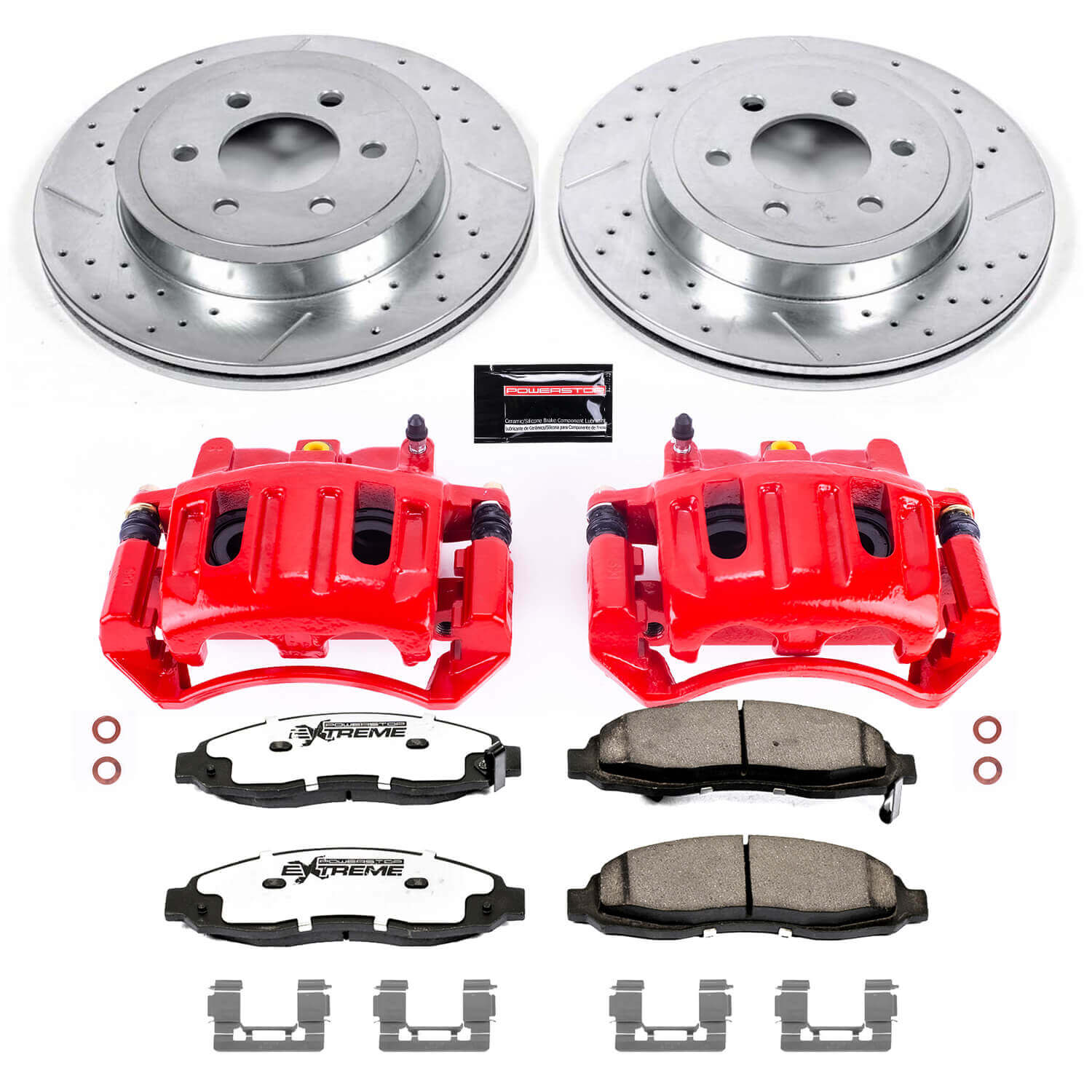 Power Stop KC2187-36 Z36 Extreme Performance Truck And Tow 1-Click Pad And Rotor Kit With Calipers for 2003-2004 Dodge Dakota product image