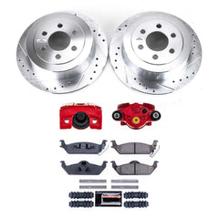 Power Stop KC2192 Rear Z23 Evolution Sport Performance 1-Click Pad And Rotor Kit With Calipers for 2003-2004 Dodge Dakota product image