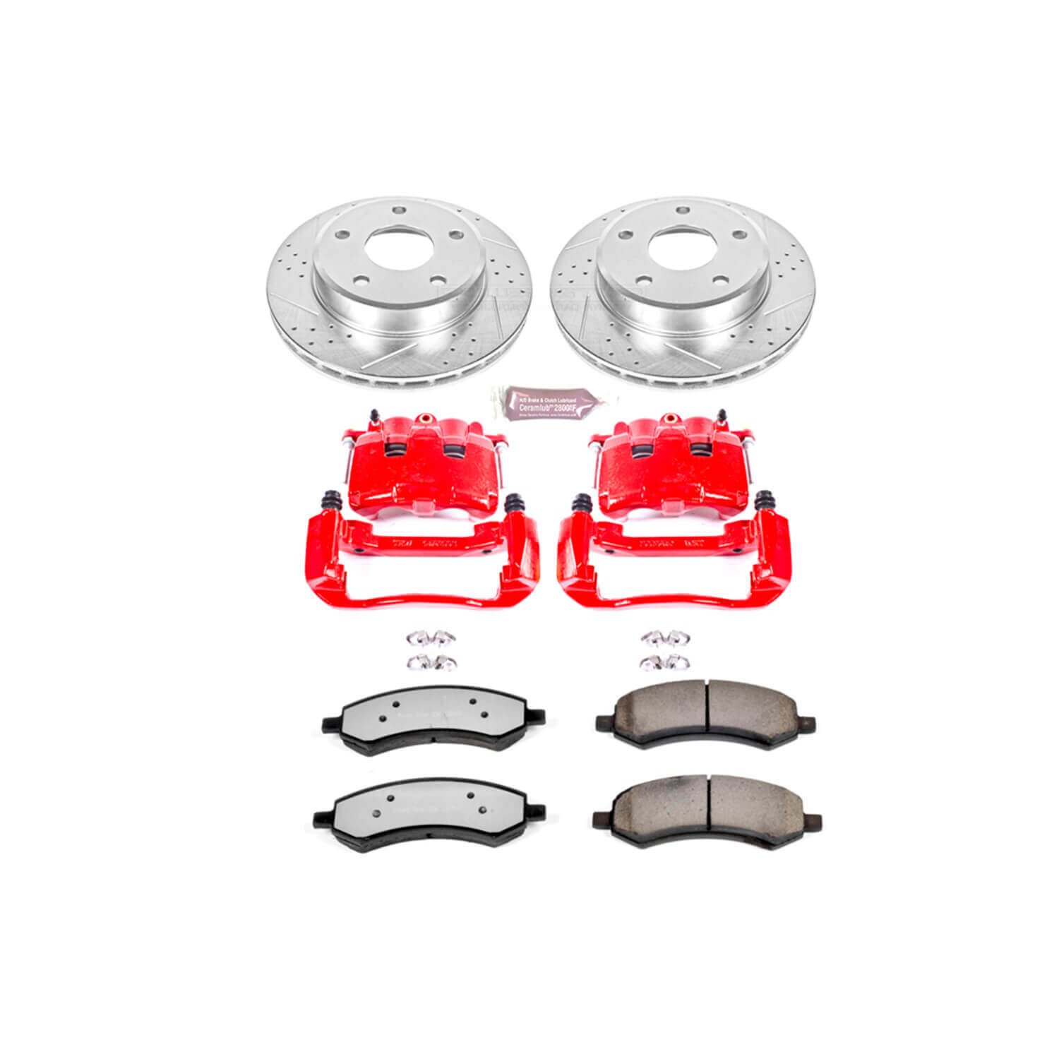 Power Stop KC2193-36 Z36 Extreme Performance Truck And Tow 1-Click Brake Kit With Calipers (Front) for 2005-2009 Dodge Dakota product image