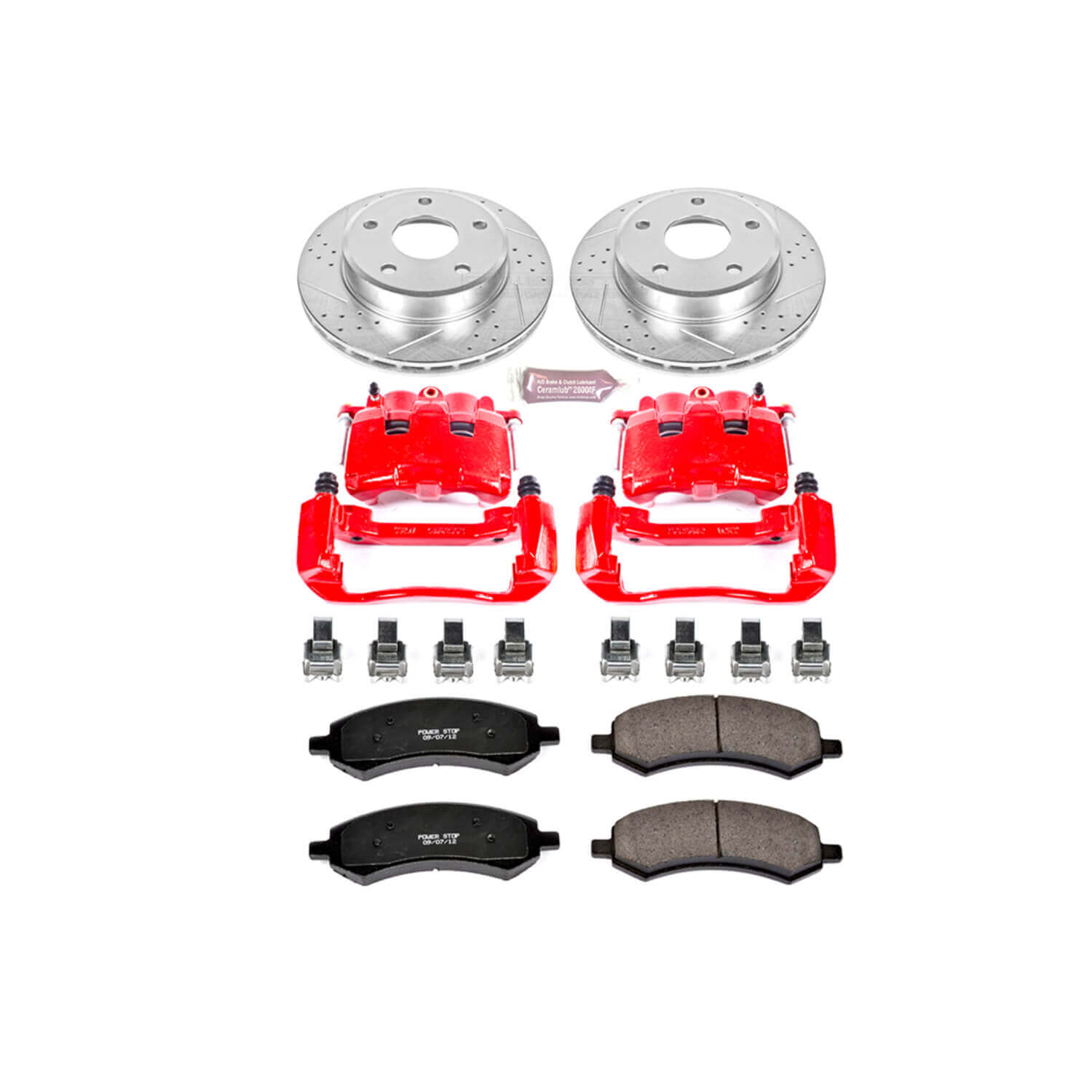 Power Stop KC2193 Z23 Evolution Sport Performance 1-Click Brake Kit With Calipers (Front) for 2005-2009 Dodge Dakota product image
