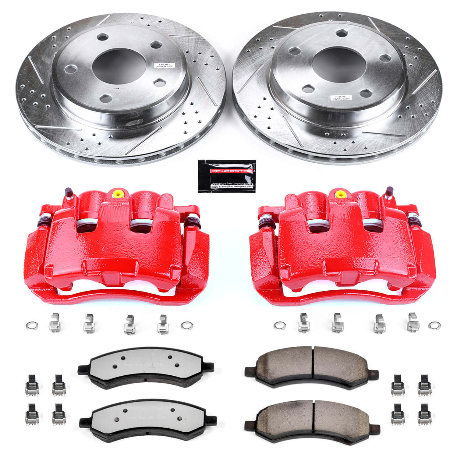 Power Stop KC2193A-36 Z36 Extreme Performance Truck And Tow 1-Click Brake Kit With Calipers (Front) for 2009-2011 Dodge Dakota product image