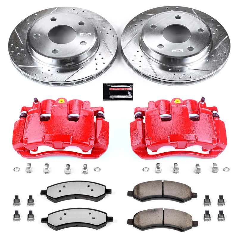 Power Stop KC2193A-36 Z36 Extreme Performance Truck And Tow 1-Click Brake Kit With Calipers (Front) for 2009-2011 Dodge Dakota product image