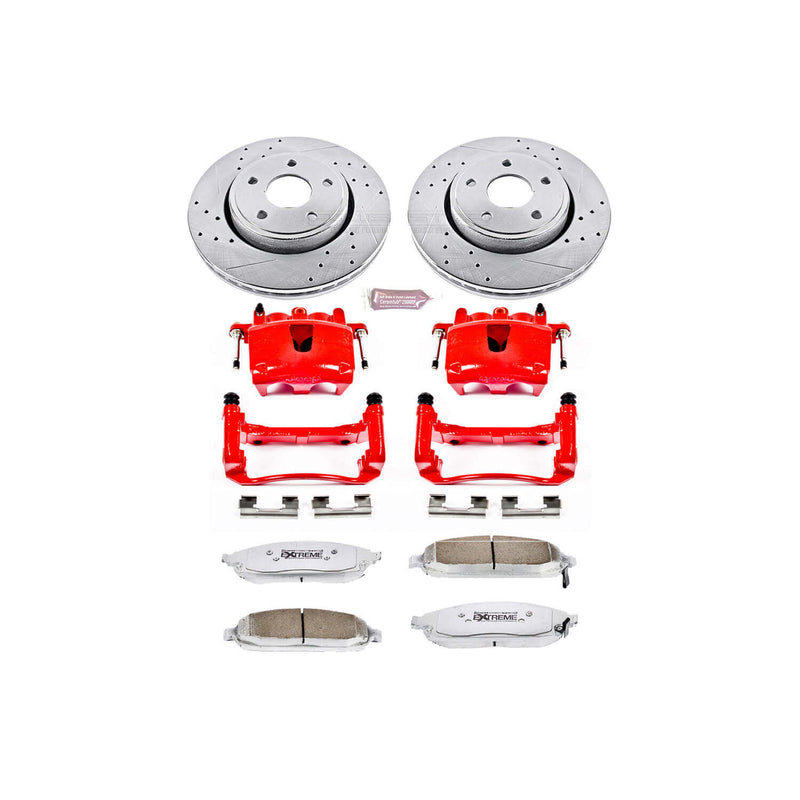 Power Stop KC2219-26 Z26 Extreme Street Warrior 1-Click Brake Kit With Calipers (Front) for 2005-2010 Jeep Commander product image