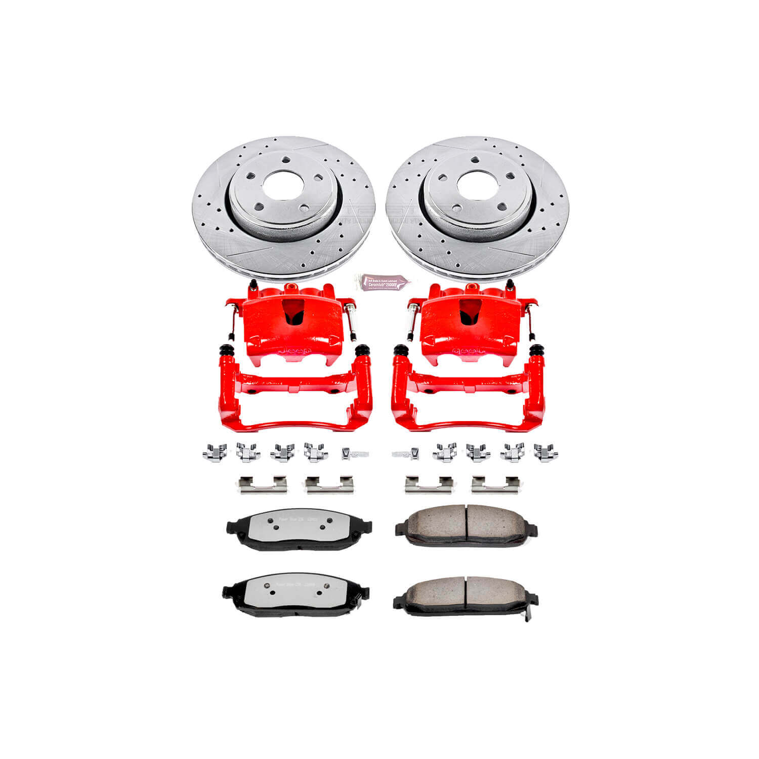 Power Stop KC2219-36 Z36 Extreme Performance Truck And Tow 1-Click Brake Kit With Calipers (Front) for 2005-2010 Jeep Commander product image